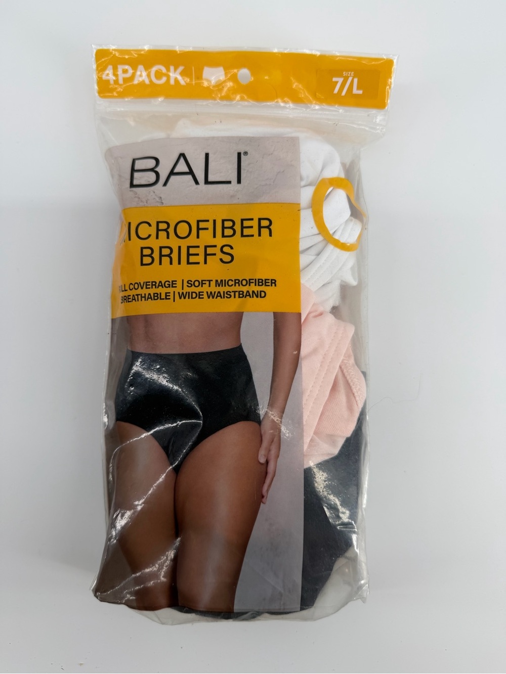 Bali Microfiber Briefs Pack - White, Pink, Black